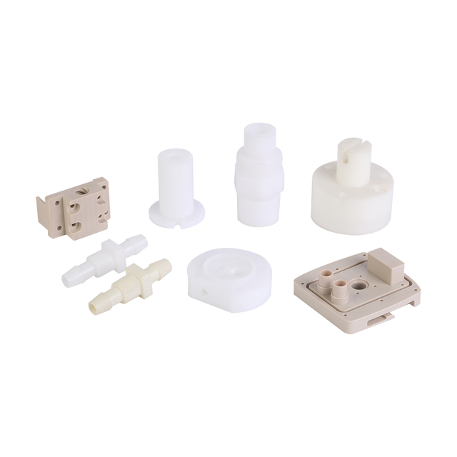M&aacute;quina CNC para torneamento e fresagem, usinagem de Pom Peek, pe&ccedil;a de prot&oacute;tipo de pl&aacute;stico, manga